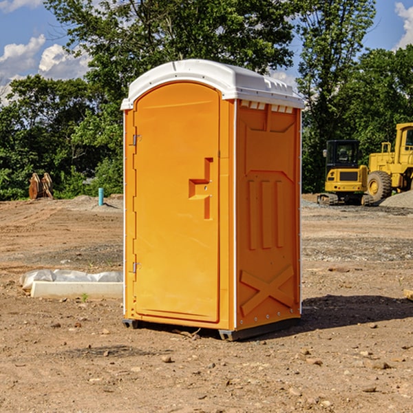 can i customize the exterior of the portable restrooms with my event logo or branding in Portlandville